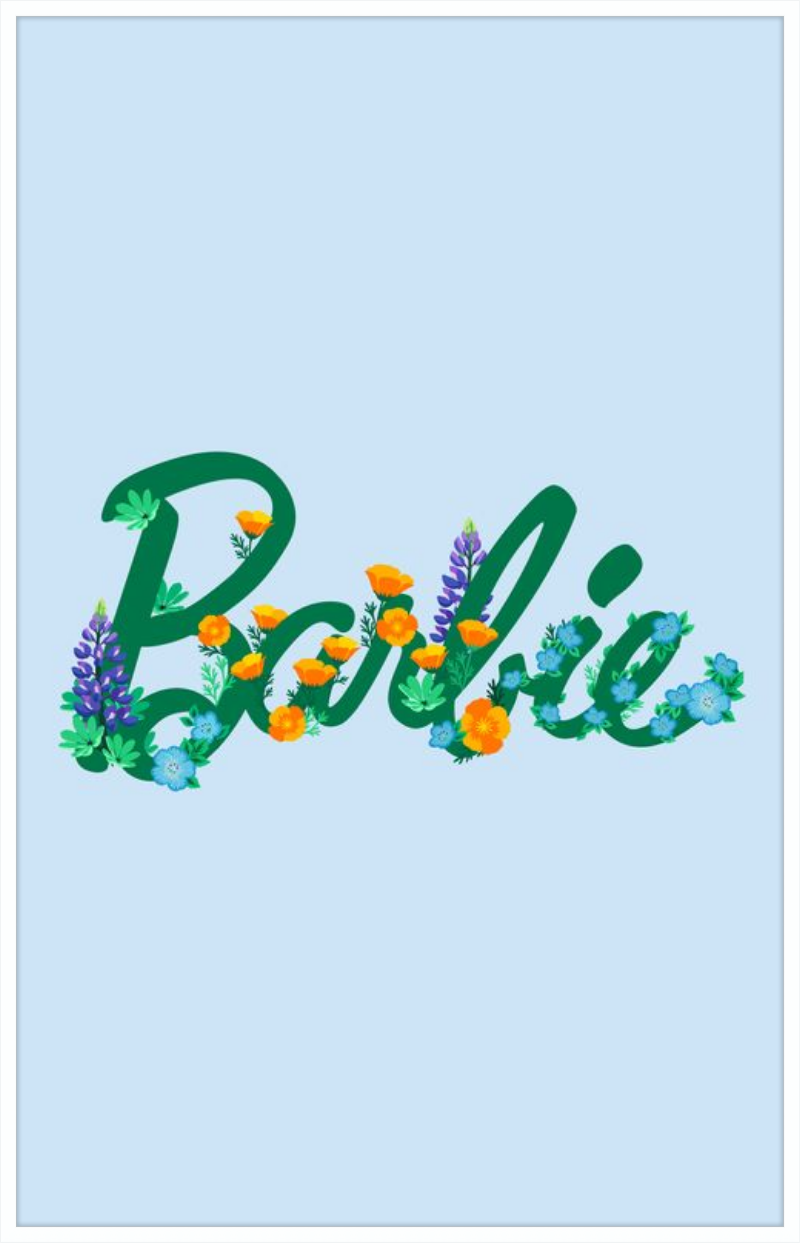 Barbie Logo with Flowers