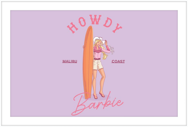 Barbie Howdy Surfboard