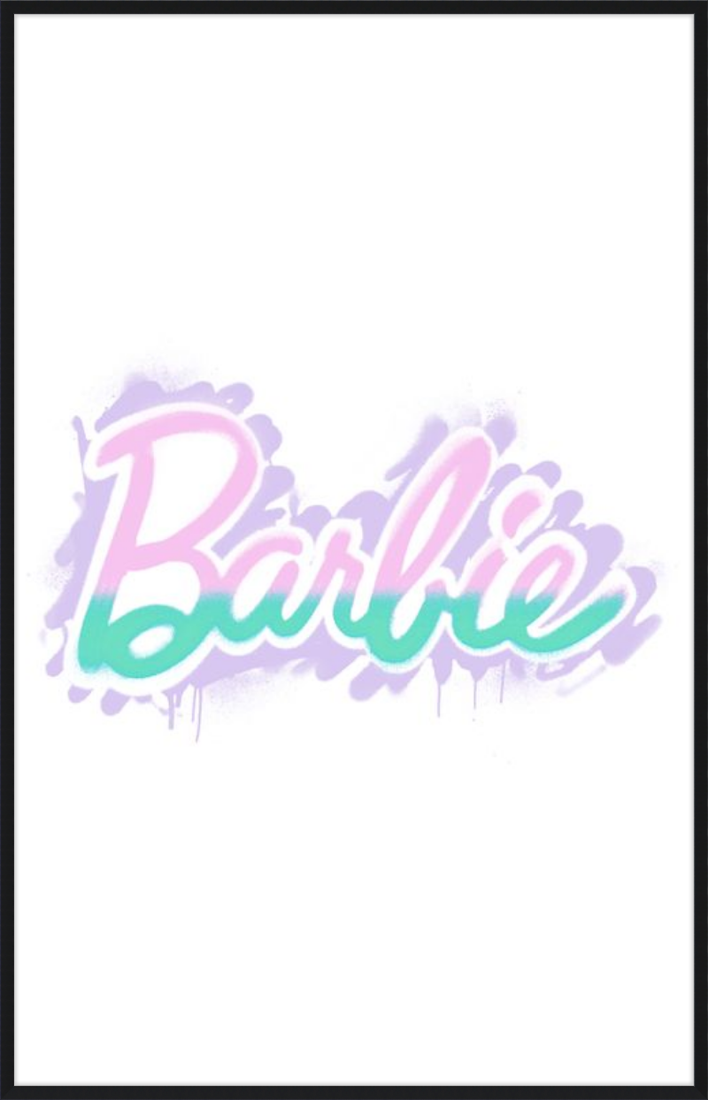 Barbie Logo with Spray Paint