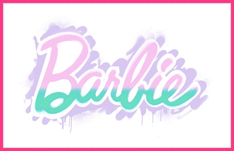 Barbie Logo with Spray Paint