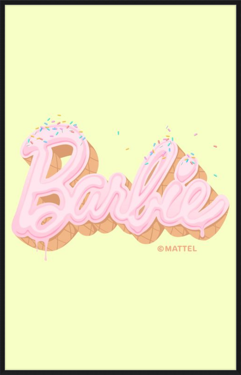 Barbie Logo with Ice Cream Sprinkles