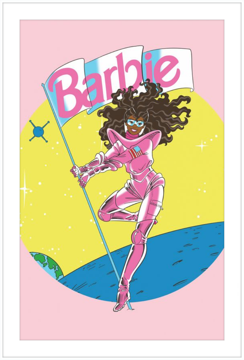 Barbie in space