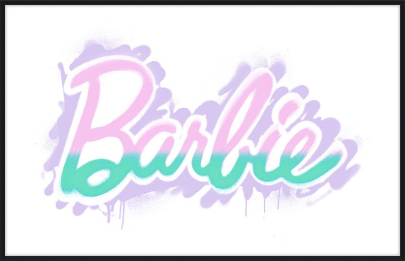 Barbie Logo with Spray Paint