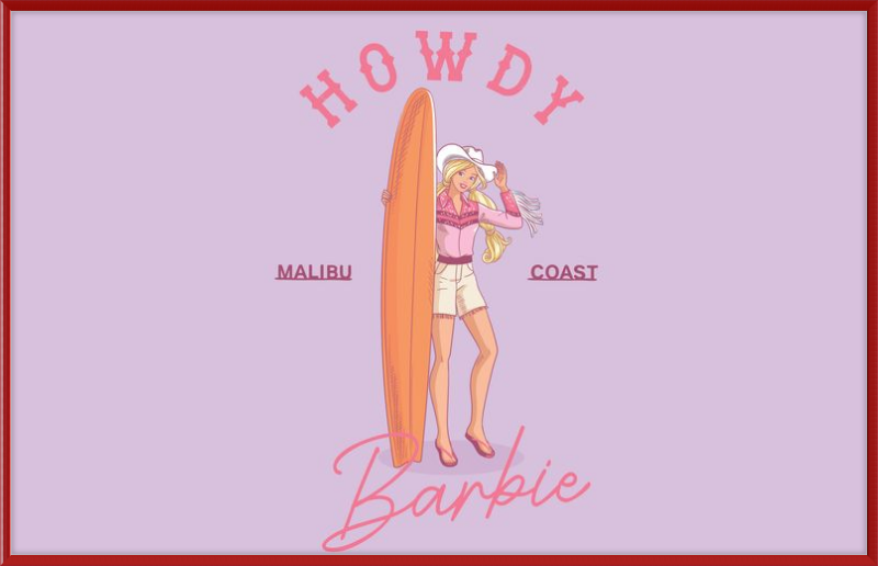 Barbie Howdy Surfboard