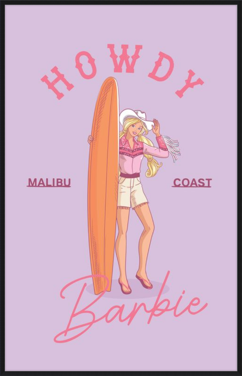 Barbie Howdy Surfboard