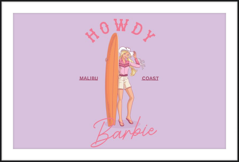 Barbie Howdy Surfboard