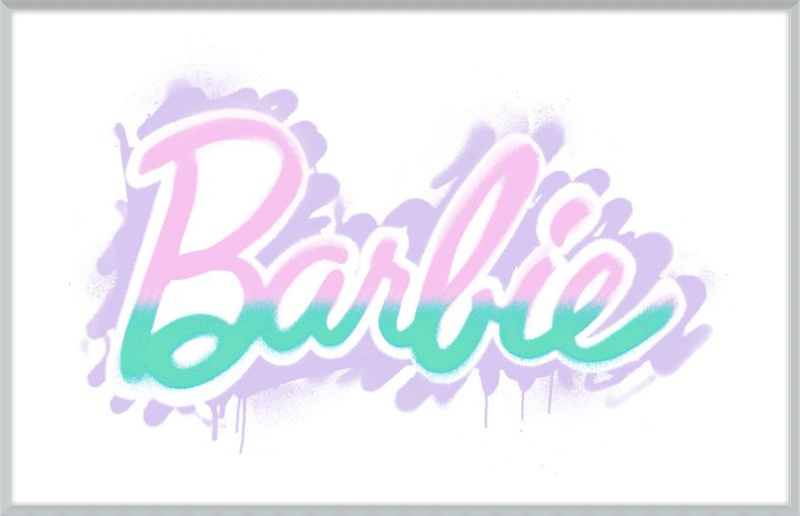 Barbie Logo with Spray Paint