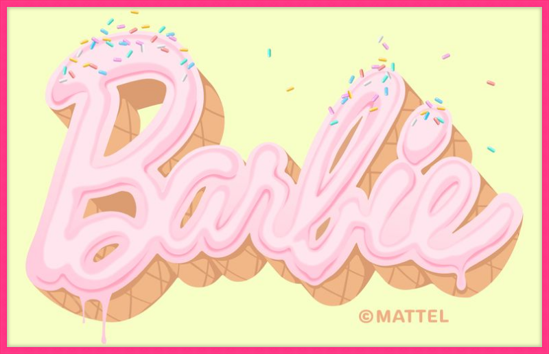 Barbie Logo with Ice Cream Sprinkles