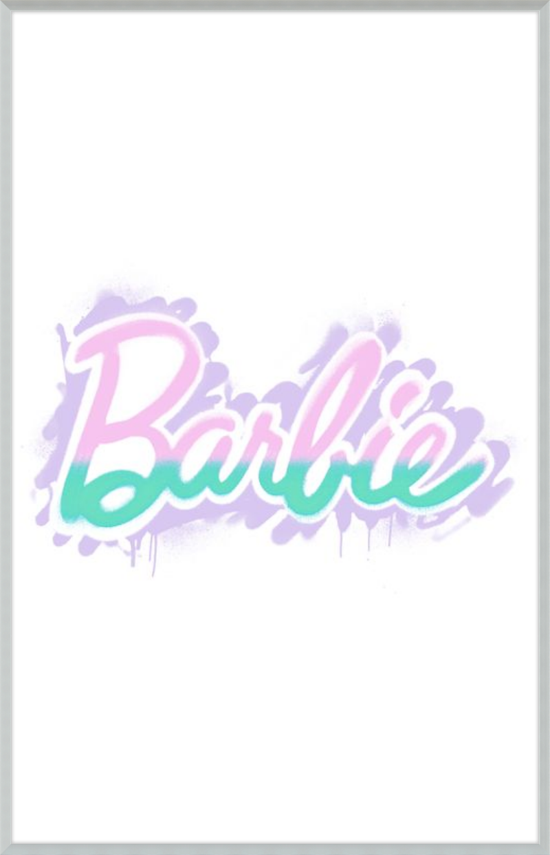 Barbie Logo with Spray Paint