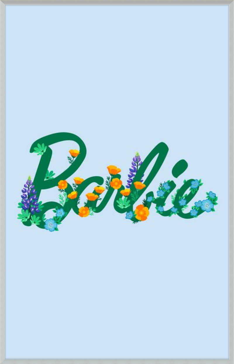 Barbie Logo with Flowers