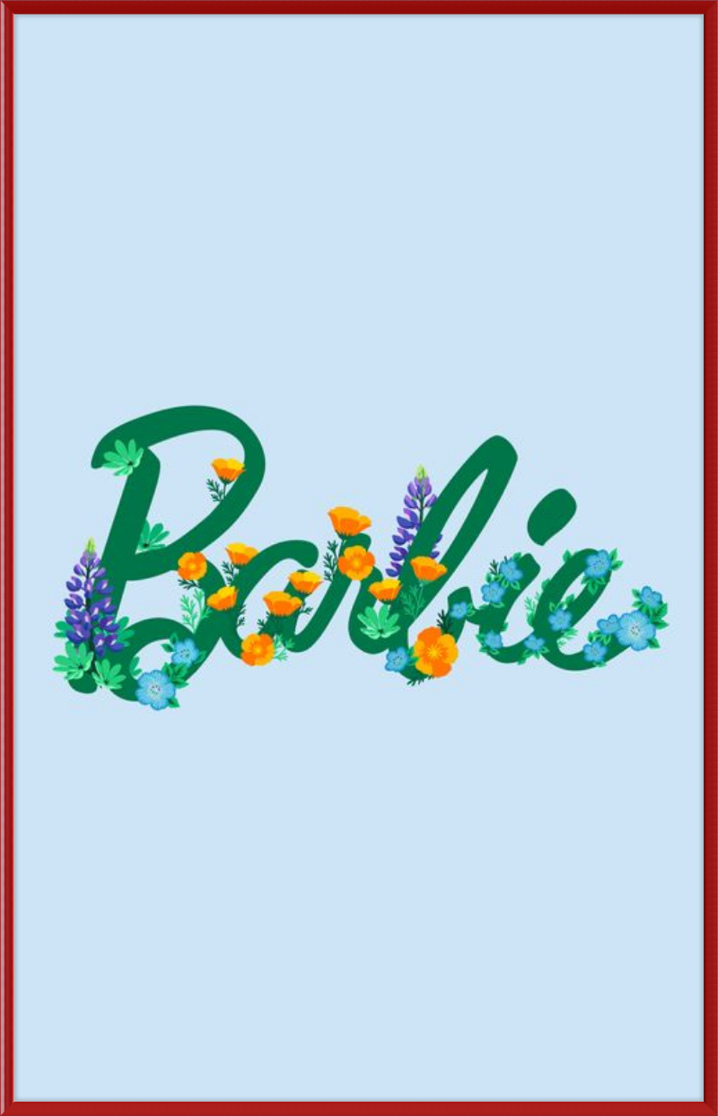 Barbie Logo with Flowers