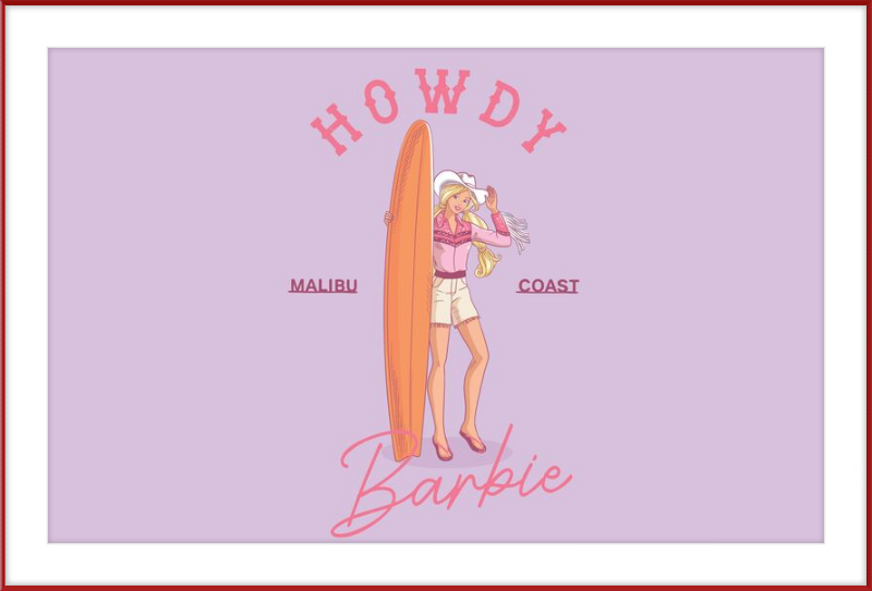 Barbie Howdy Surfboard