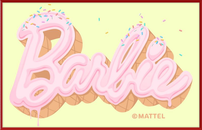 Barbie Logo with Ice Cream Sprinkles