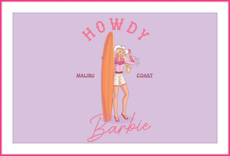 Barbie Howdy Surfboard