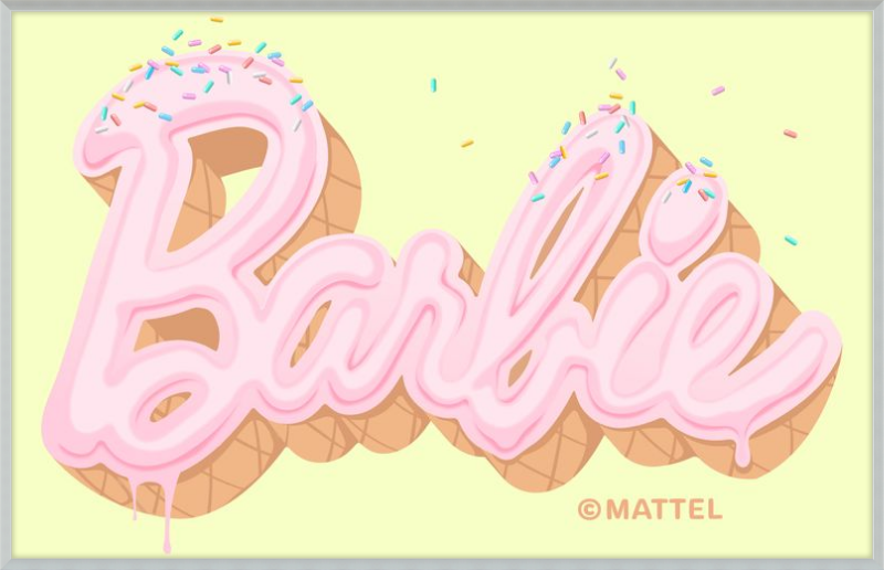 Barbie Logo with Ice Cream Sprinkles