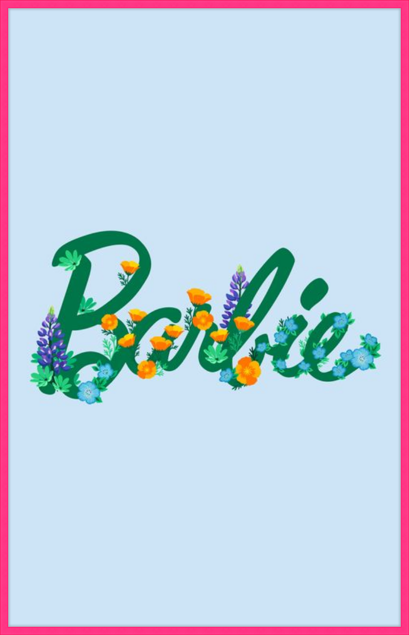 Barbie Logo with Flowers