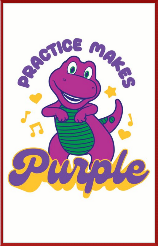 Barney Practice Makes Purple
