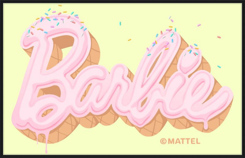 Barbie Logo with Ice Cream Sprinkles