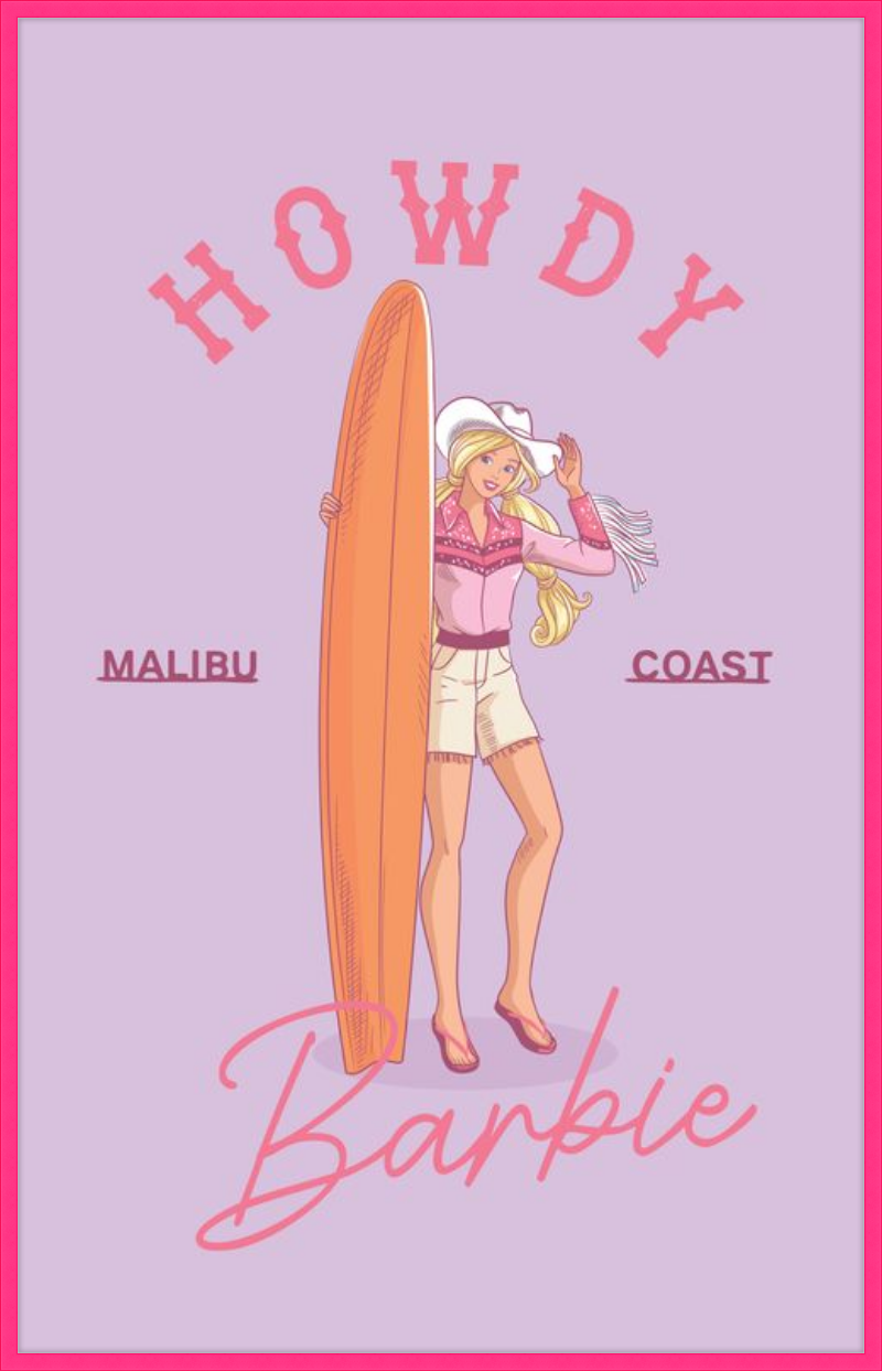 Barbie Howdy Surfboard