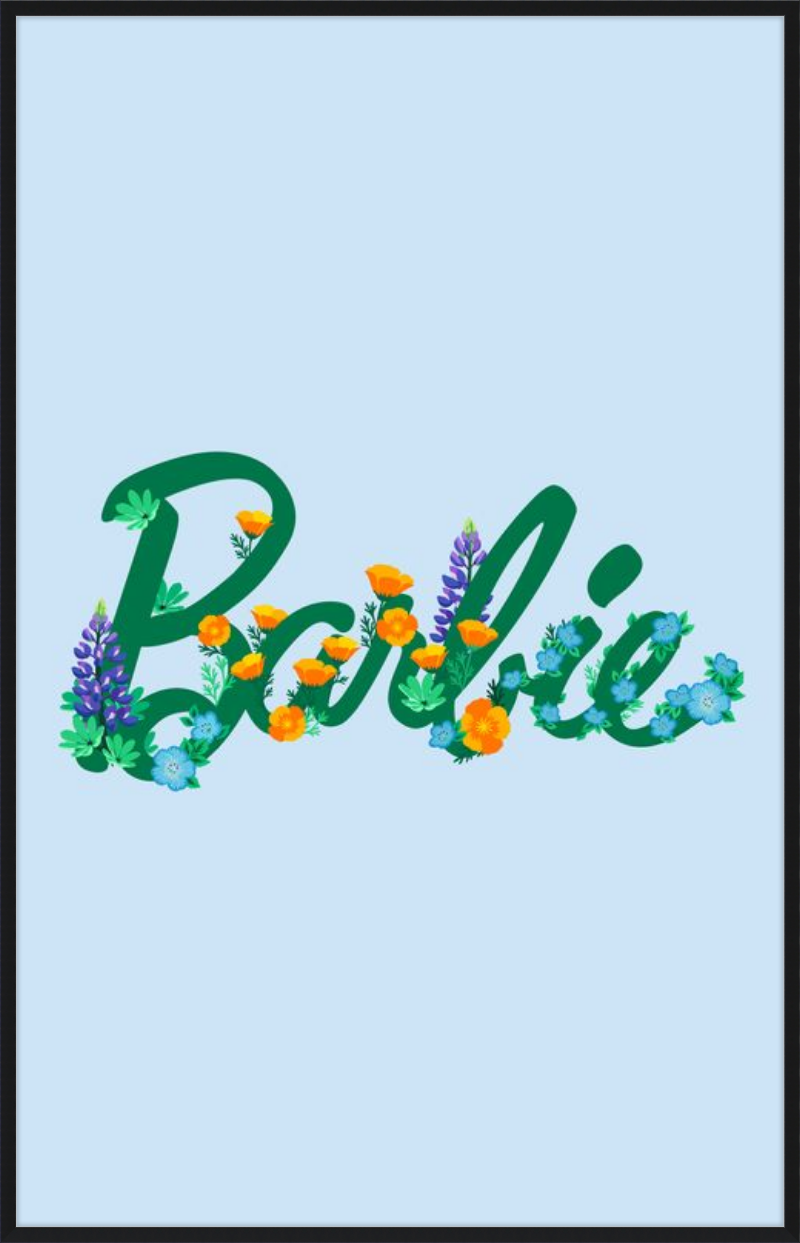 Barbie Logo with Flowers