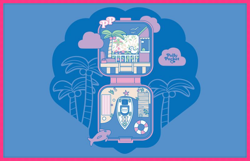 Polly Pocket Blue Compact