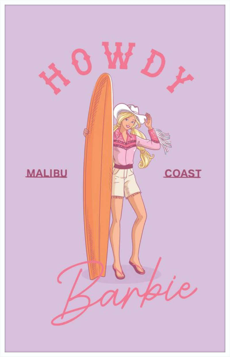 Barbie Howdy Surfboard