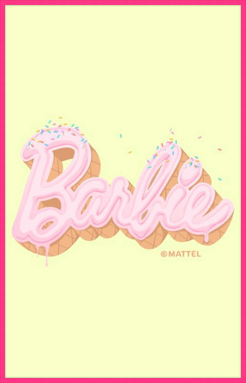 Barbie Logo with Ice Cream Sprinkles