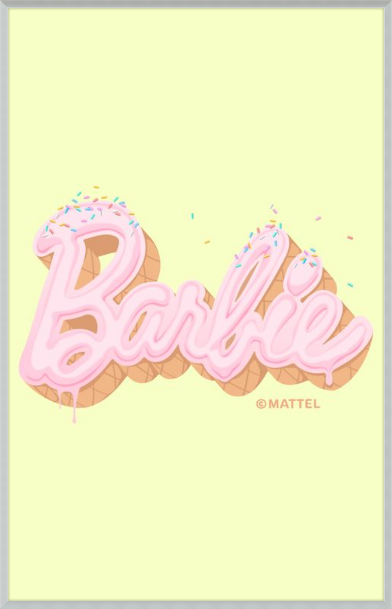 Barbie Logo with Ice Cream Sprinkles