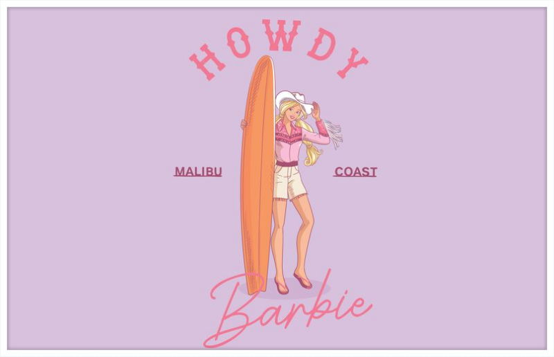 Barbie Howdy Surfboard