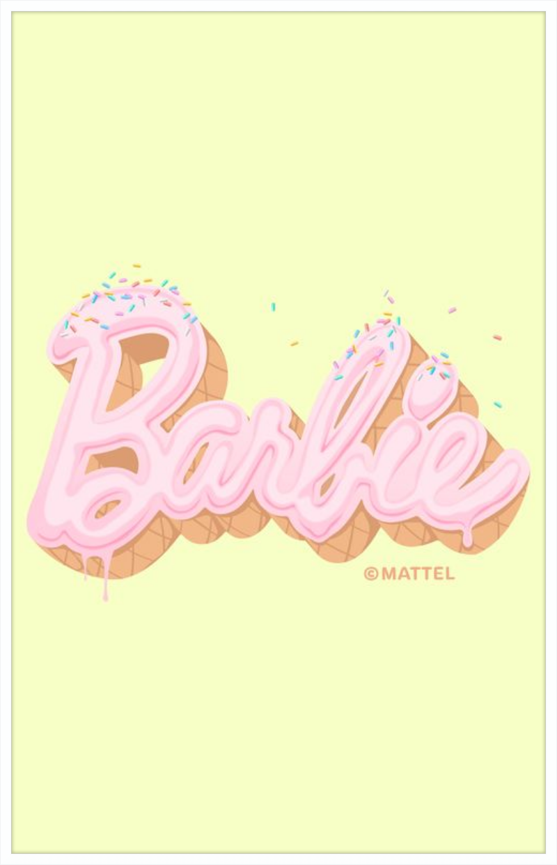 Barbie Logo with Ice Cream Sprinkles