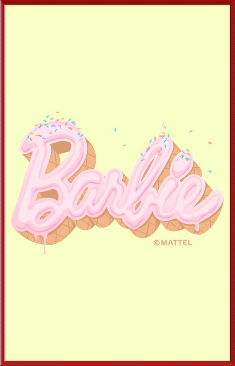 Barbie Logo with Ice Cream Sprinkles