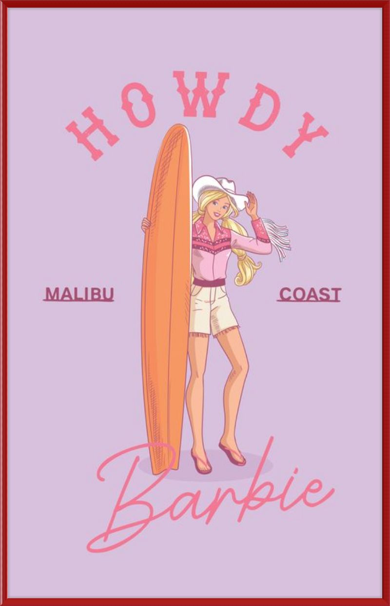 Barbie Howdy Surfboard